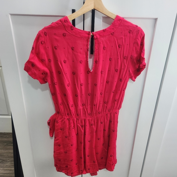 Anthropologie Ett:twa Greenbrier Embroidered Romper Pink Small - Picture 12 of 16